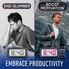 Holding Alpha Flow capsules demonstrating portability and ease.