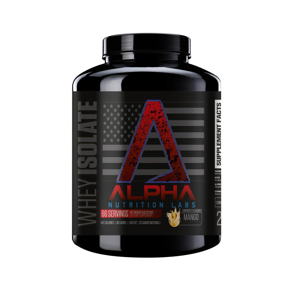 Alpha Nutrition Labs Whey Isolate Vanilla bottle for post-workout use