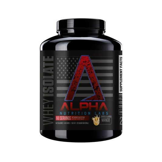 Alpha Nutrition Labs Whey Isolate Vanilla bottle for post-workout use