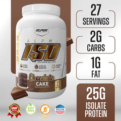 Alpha Supps ISO mixed shake in a glass highlighting creamy texture