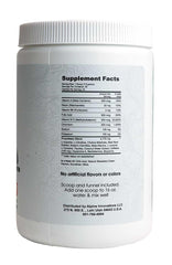 Close-up of Alpine Innovations label on Body Fuel Focus Energy for clear ingredients.
