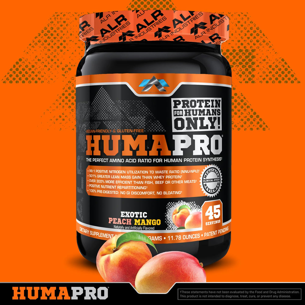 ALR Humapro powder texture and color on surface for premium vegan protein