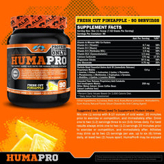 ALR Industries Humapro scoop-dispense close-up highlighting ultra-concentrated amino acids for recovery.