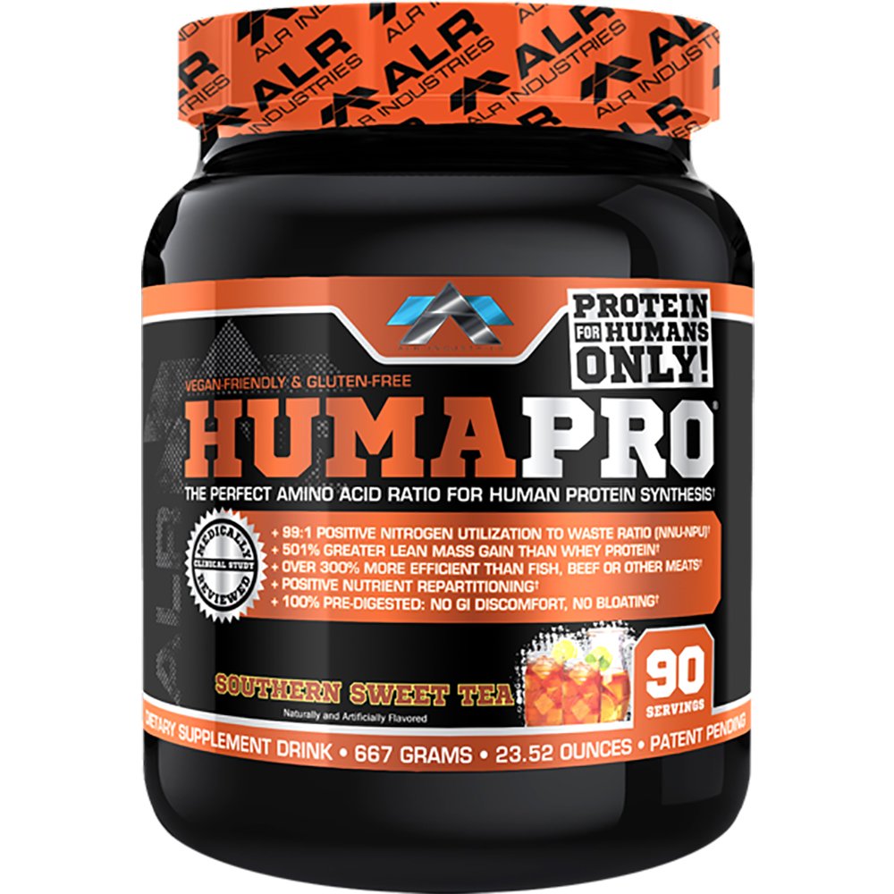 ALR Humapro Southern Sweet Tea bottle ready to mix for lean muscle support