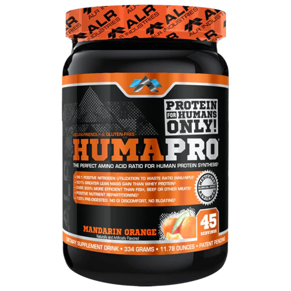 ALR Industries Humapro bottle with scoop for convenient lean-muscle support.
