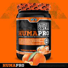 Humapro jar on kitchen counter suggests vegan protein alternative for meals.