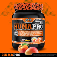 ALR Industries Humapro label emphasizes vegan, gluten-free formula with zero calories per serving.