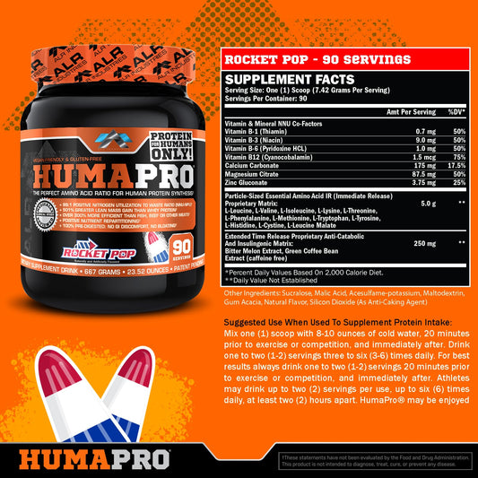 ALR Humapro powder poured into a glass, signaling efficient protein absorption.