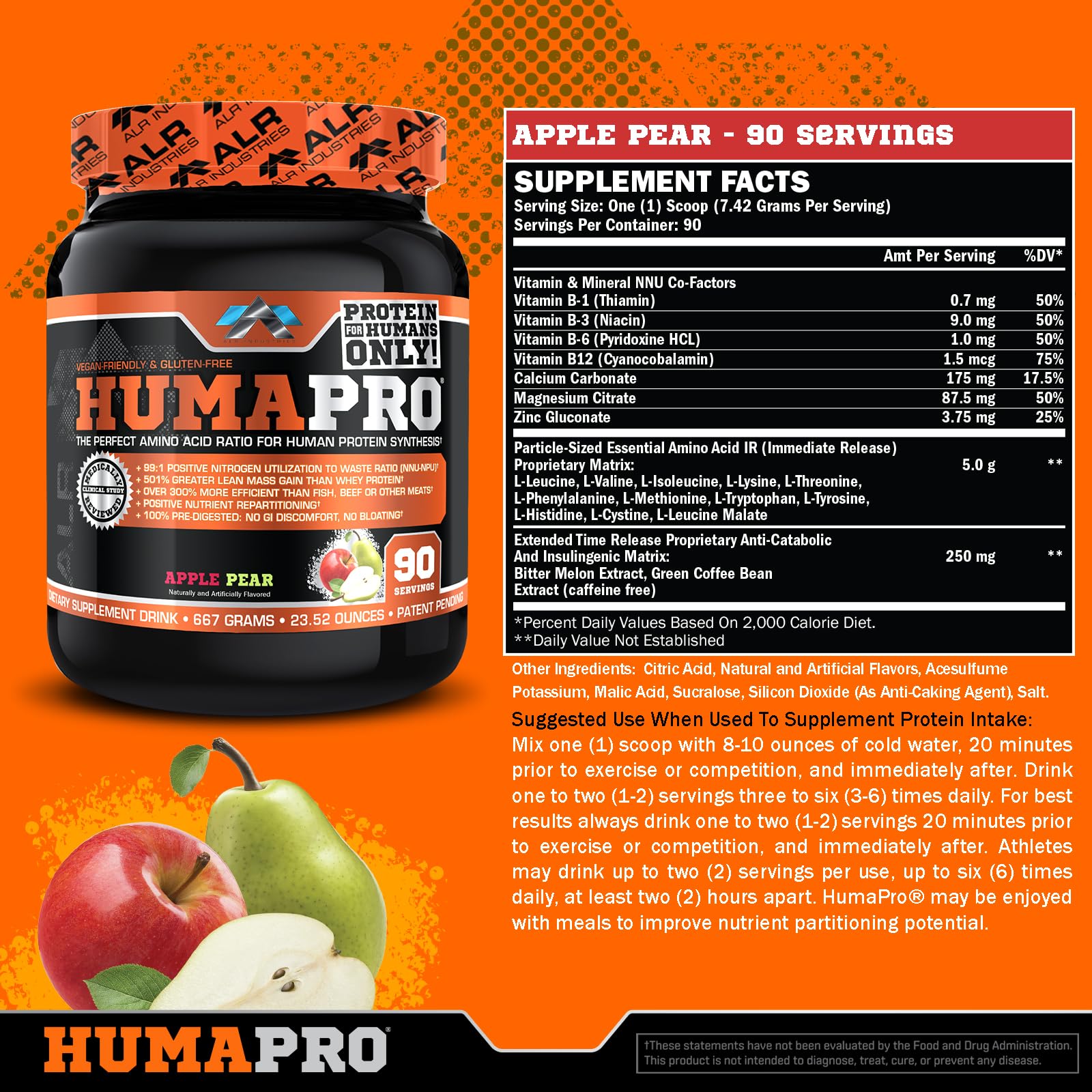 ALR Industries Humapro powder-dispense demonstrates ultra-concentrated amino acids.