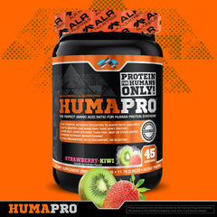 ALR Industries Humapro powder scoop showing ultra-concentrated amino blend.