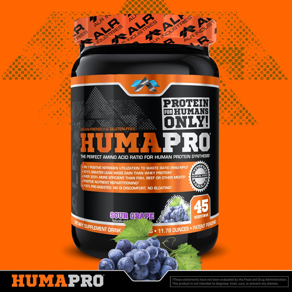 Close-up of Humapro powder dispensing for precise amino acid delivery