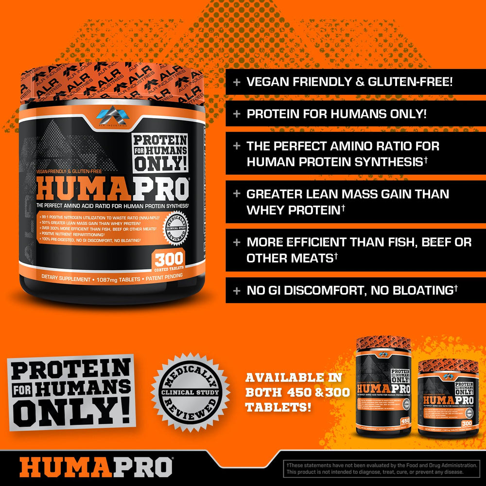 ALR Industries Humapro tablets serving spoon demonstrates easy daily dosage.
