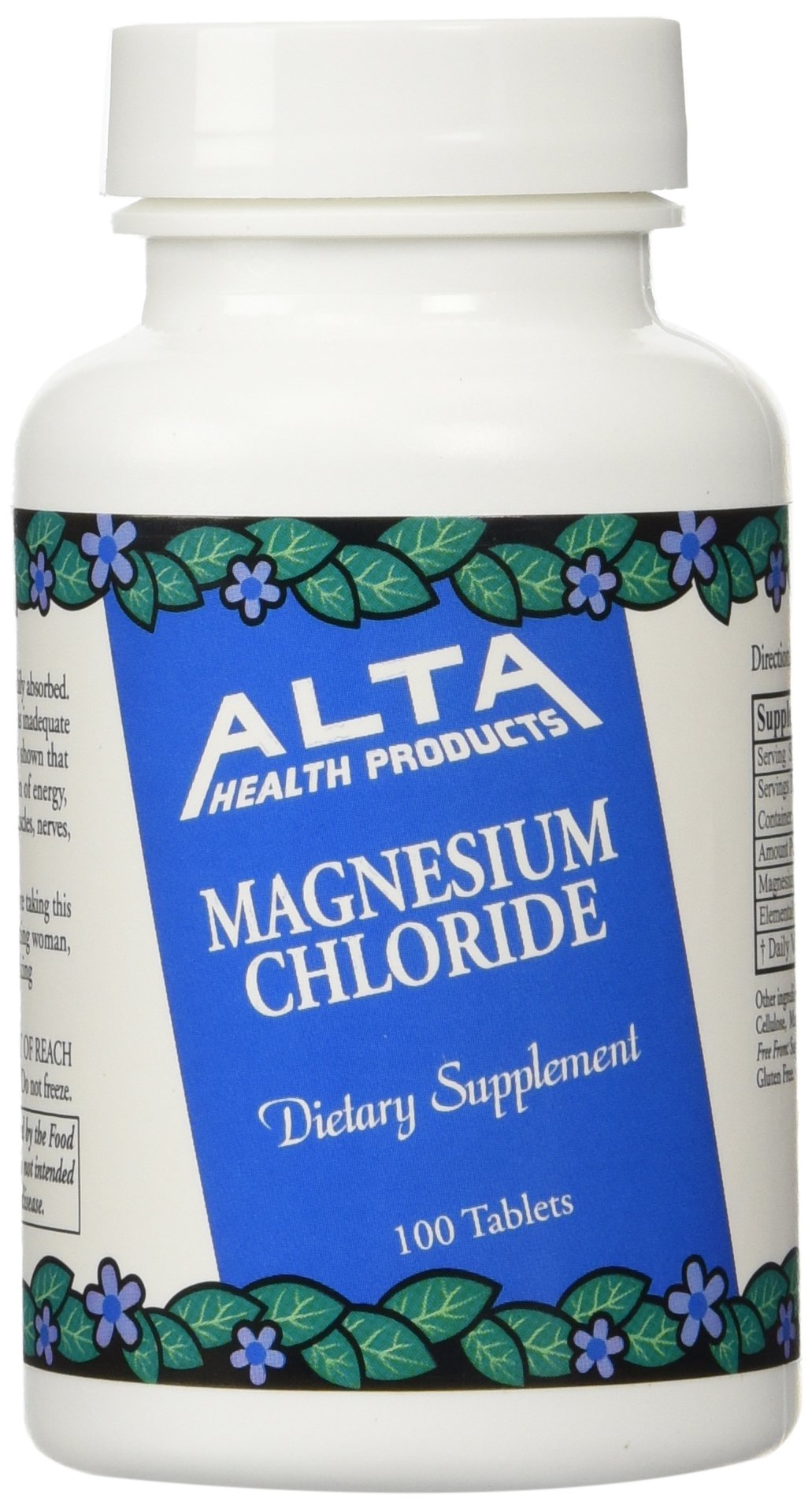 Alta Health Magnesium Chloride 100 pack of 2 bottles for convenient daily supplementation.