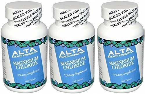 Alta Health Magnesium Chloride tablets packaging supports energy production and nervous system balance.