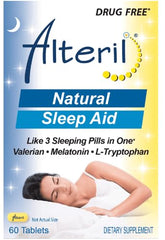 Alteril Sleep Aid Tabs 180ct bottle promotes a calm night routine and easy dosing