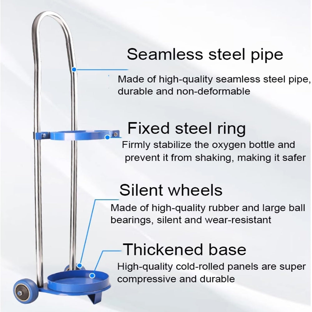 Altovexis cart compatible with size D or E cylinders for versatility.