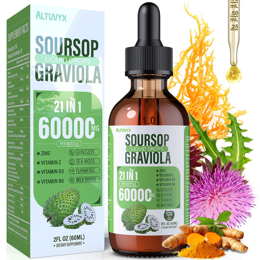 Altuvyx Soursop liquid drops bottle for easy daily wellness.