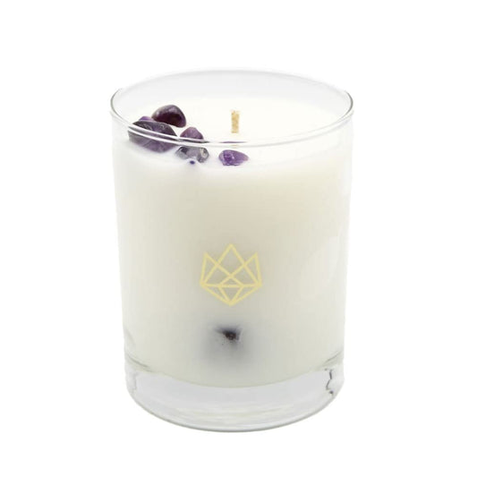 Aluminate Life luxury candle in glass jar for relaxing lavender aroma
