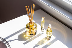 Aluminate Life rollerball with jasmine and bergamot scent for calming home use.