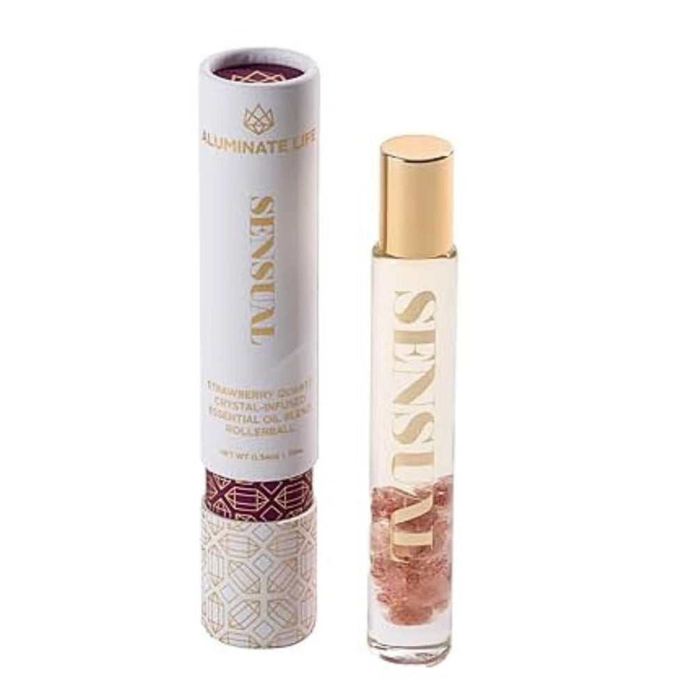 Aluminate Life Sensual rollerball with star anise, rose, and white musk for mood enhancement