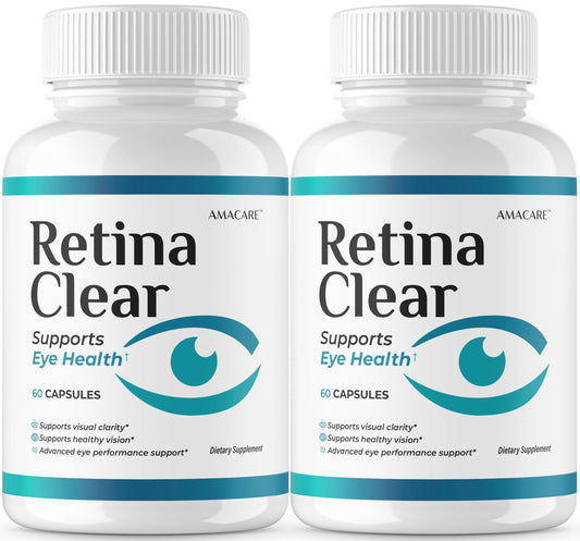 AMACARE Retina Clear bottle on a clean surface supports daily eye wellness