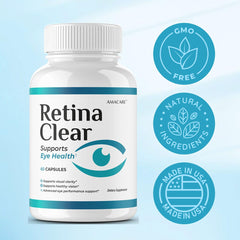 AMACARE Retina Clear cap open with capsules prepared for your dose