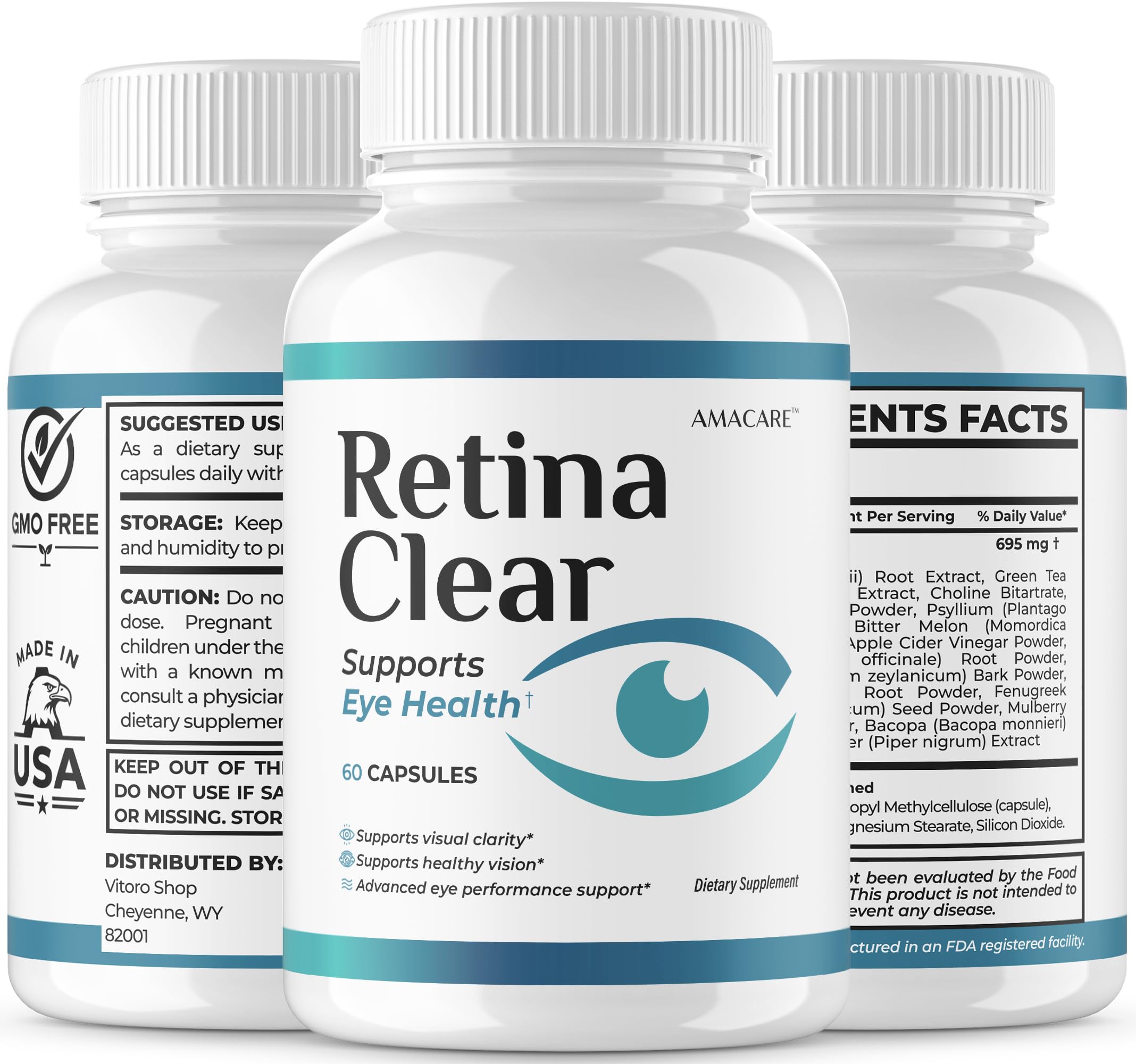 AMACARE Retina Clear on a study desk for screen-time support