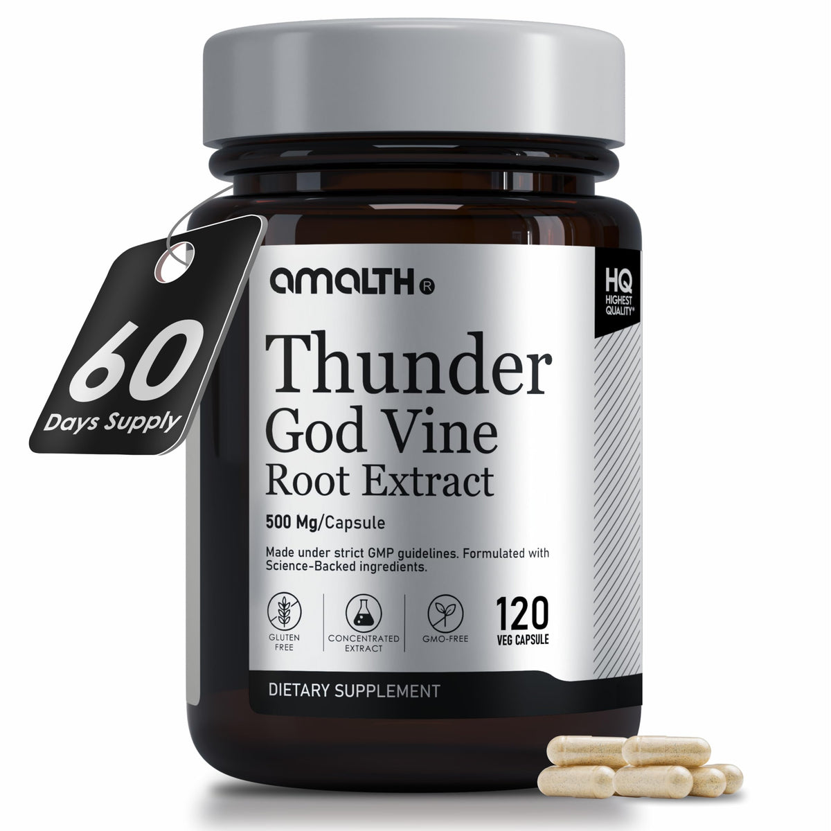 AMALTH Thunder God Vine root powder close-up for premium daily wellness.