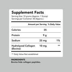 AMANDEAN Collagen Powder label close-up shows quality seals and ingredients
