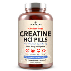 AMANDEAN Creatine HCl pills bottle for everyday workouts and recovery.