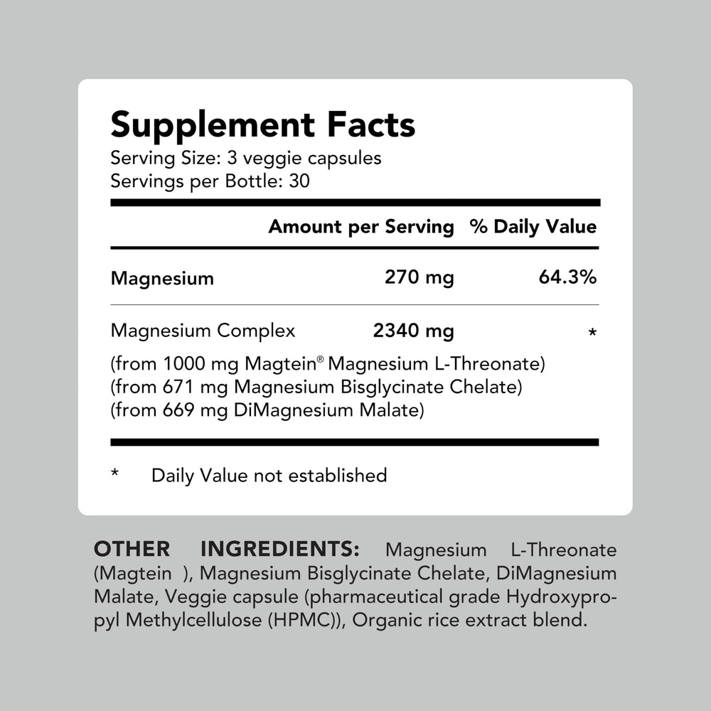Amandean Magtein capsules beside a clock suggest daily energy and wellness support.