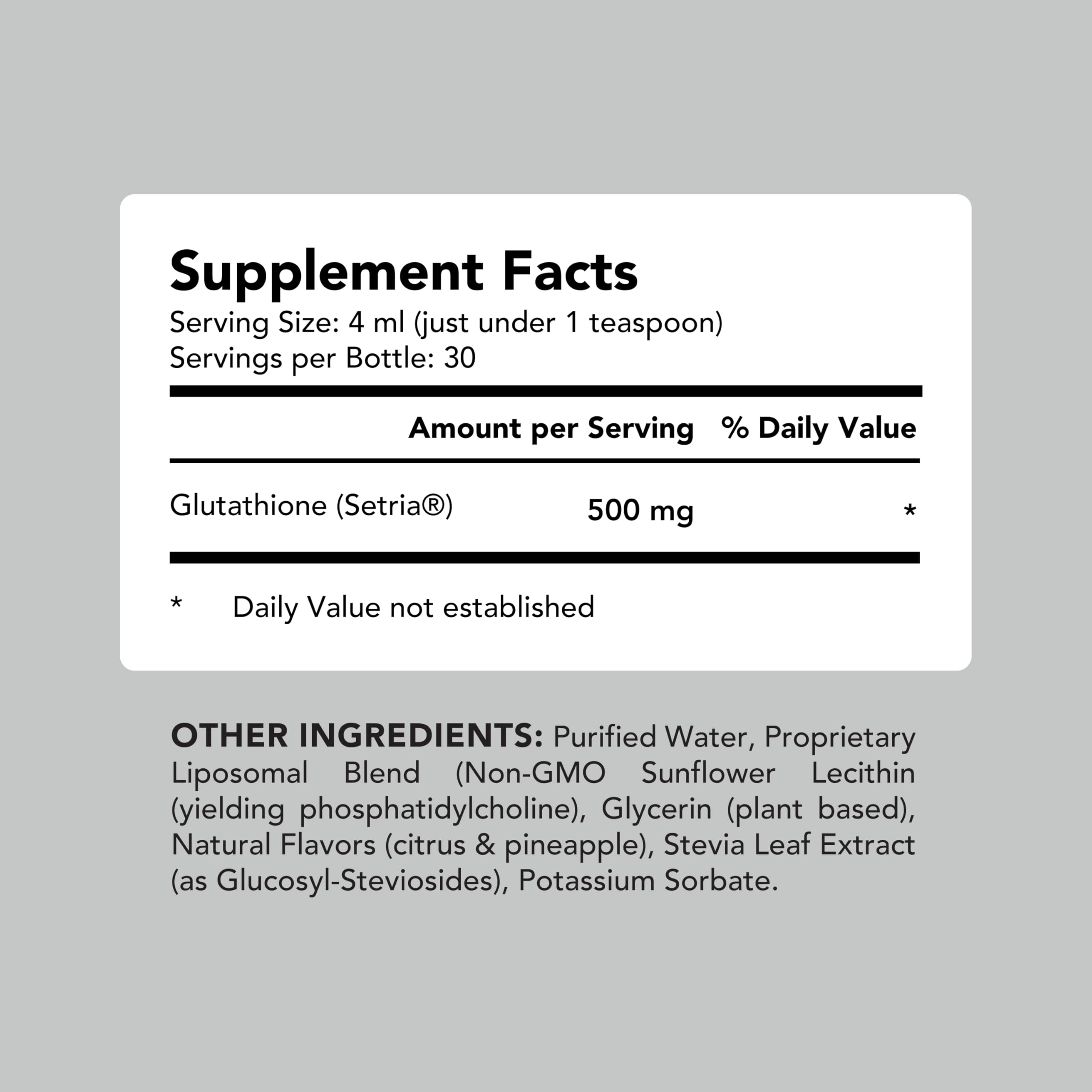 AMANDEAN Setria Glutathione liquid 500mg emphasizes high absorption potential