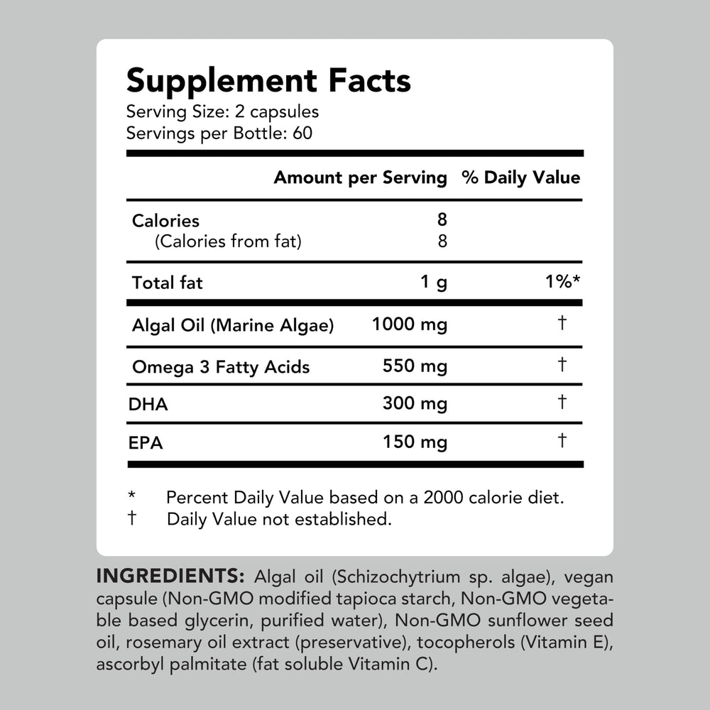 AMANDEAN Vegan Omega-3 bioavailability closeup—high absorption in softgels.