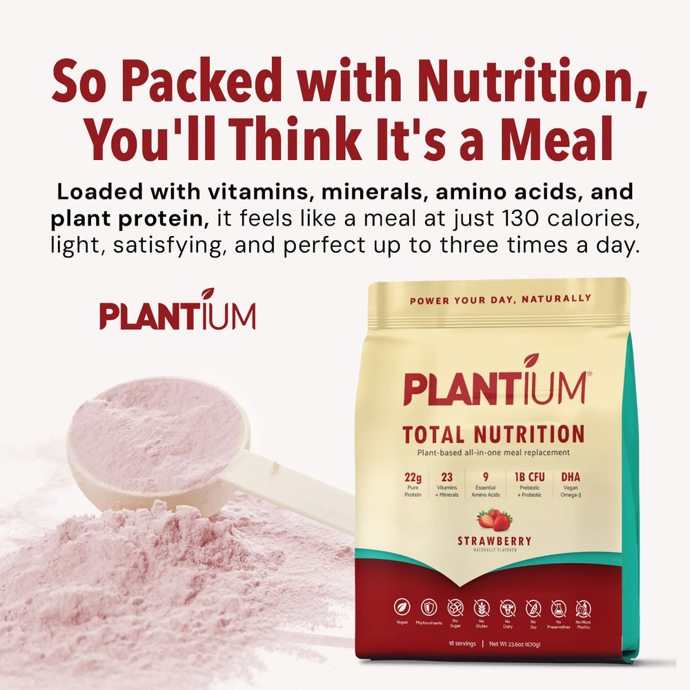 AMAXI Plantium ingredients close-up greens and DHA for vitality.