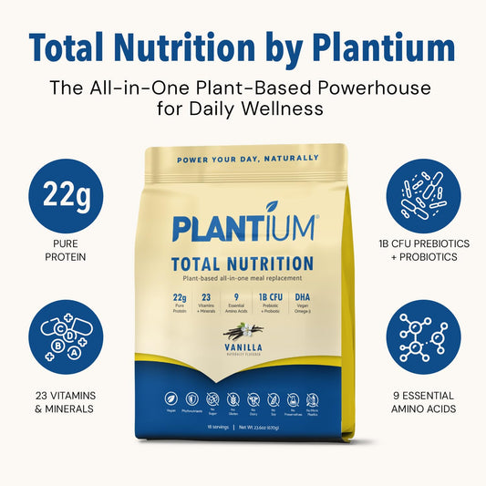 AMAXI Plantium Total Nutrition vanilla shake ready to drink for convenient nutrition.