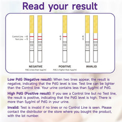 Amazewell PdG strip after a brief wait shows result for ovulation insight.