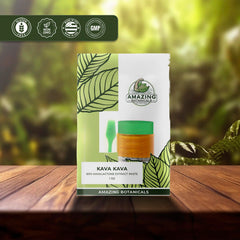 Amazing Botanicals Kava Kava paste label communicates purity and quality.