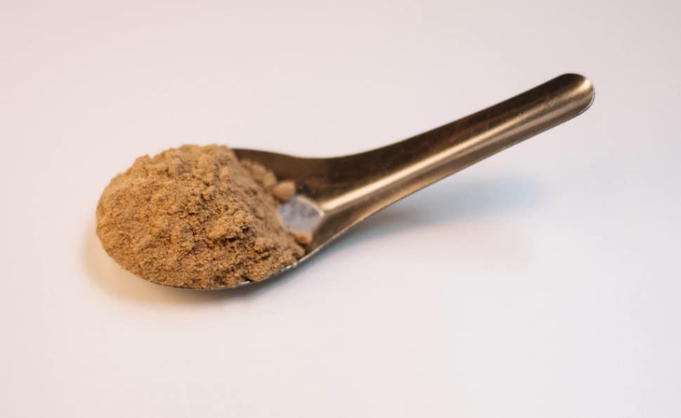 Amazing Botanicals kava root dried crushed texture closeup.