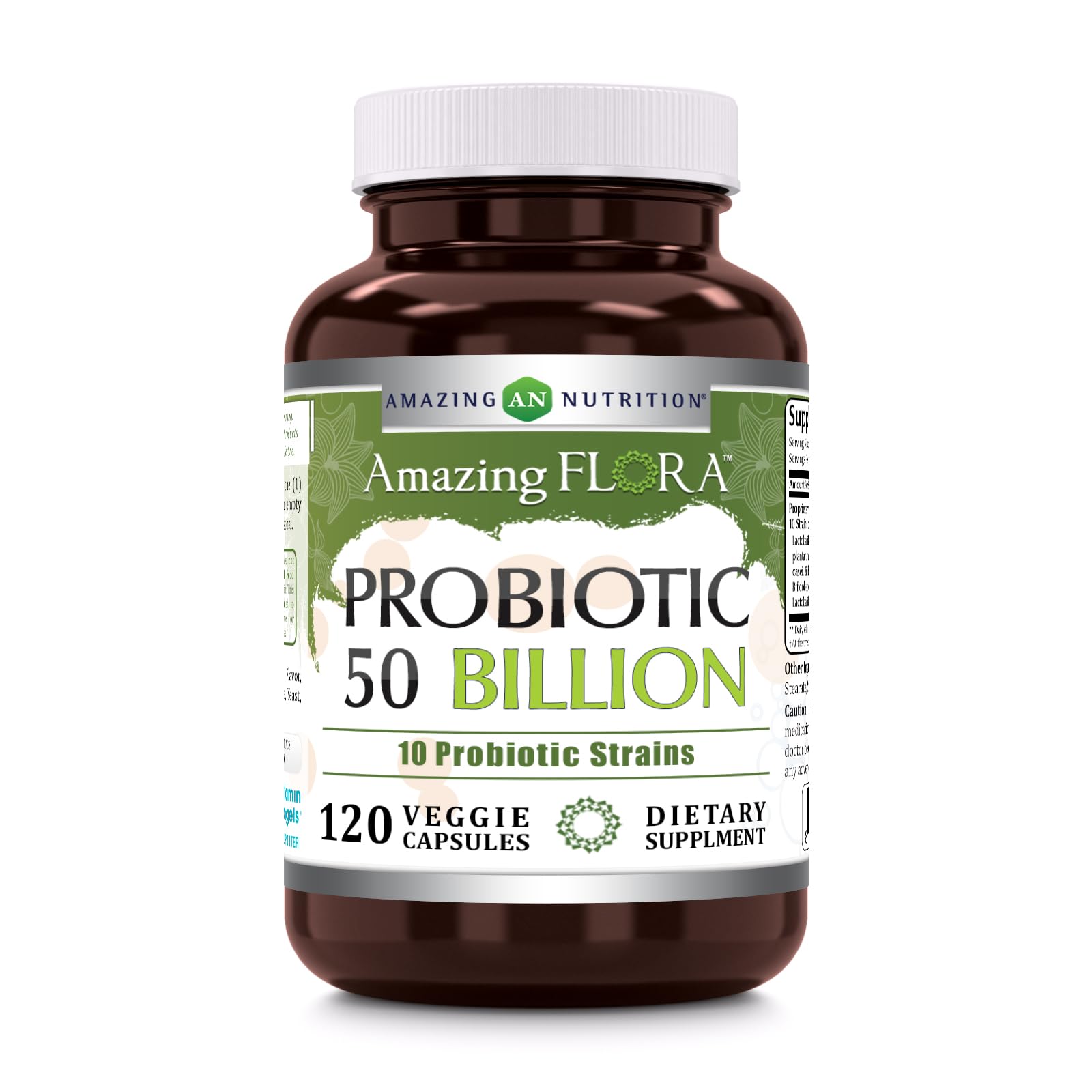 Amazing Flora Probiotic bottle for daily gut balance and wellness.
