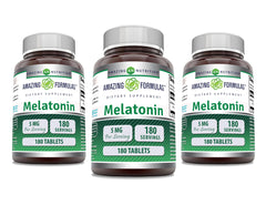 Amazing Formulas melatonin 5 mg bottle for a calm nightly routine