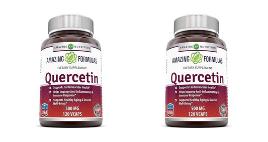 Amazing Formulas Quercetin 500 mg bottle front view for daily antioxidant support