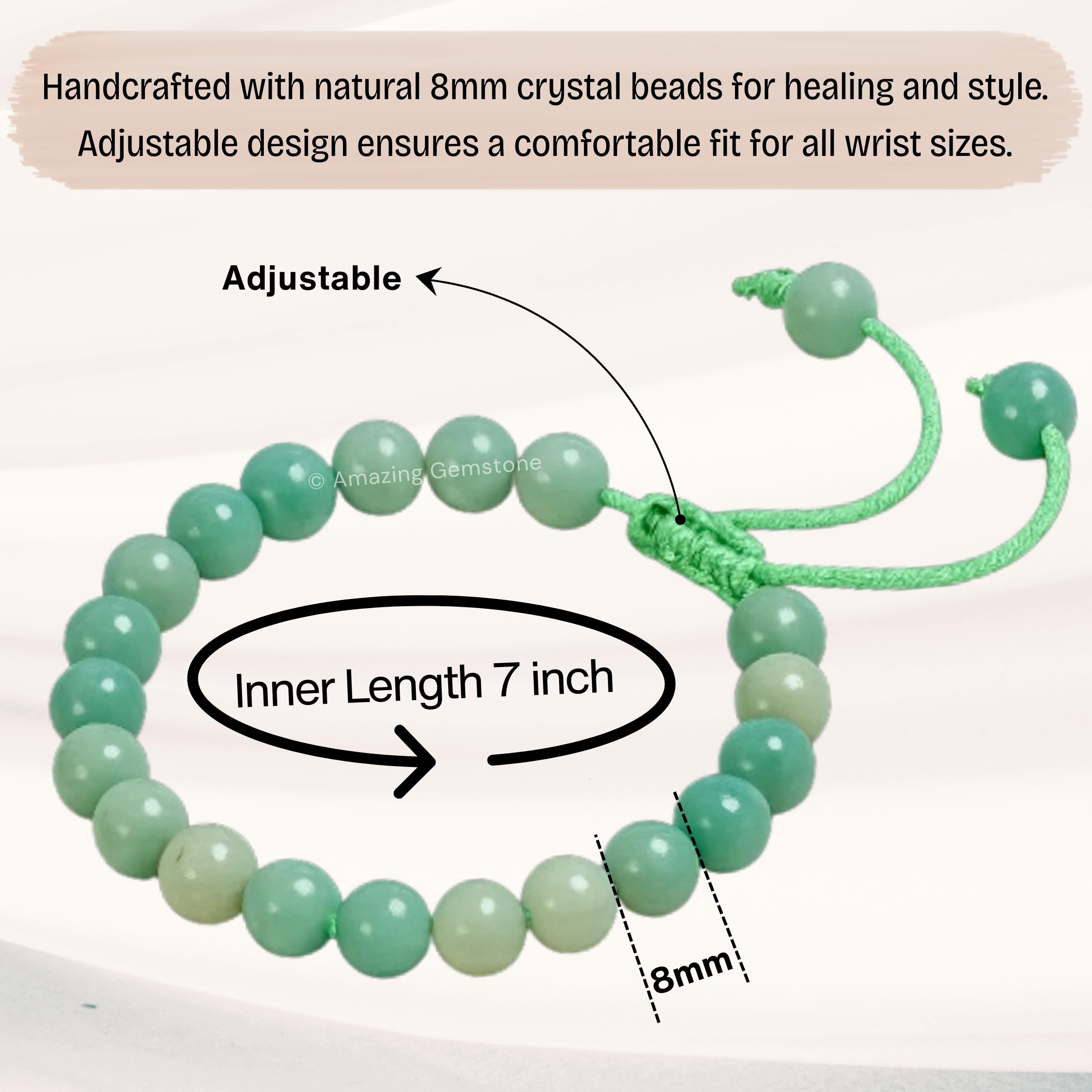 Amazing Gemstone Amazonite Bracelet authentic natural stones handmade craftsmanship.