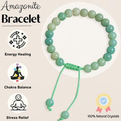 Amazing Gemstone Amazonite Bracelet gift-ready packaging in zip bag.