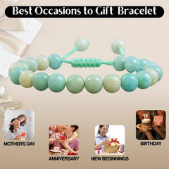 Amazing Gemstone Amazonite Bracelet versatile layering for enhanced style.