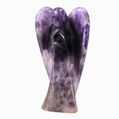 Amazing Gemstone Amethyst Angel standing figure highlighting craftsmanship