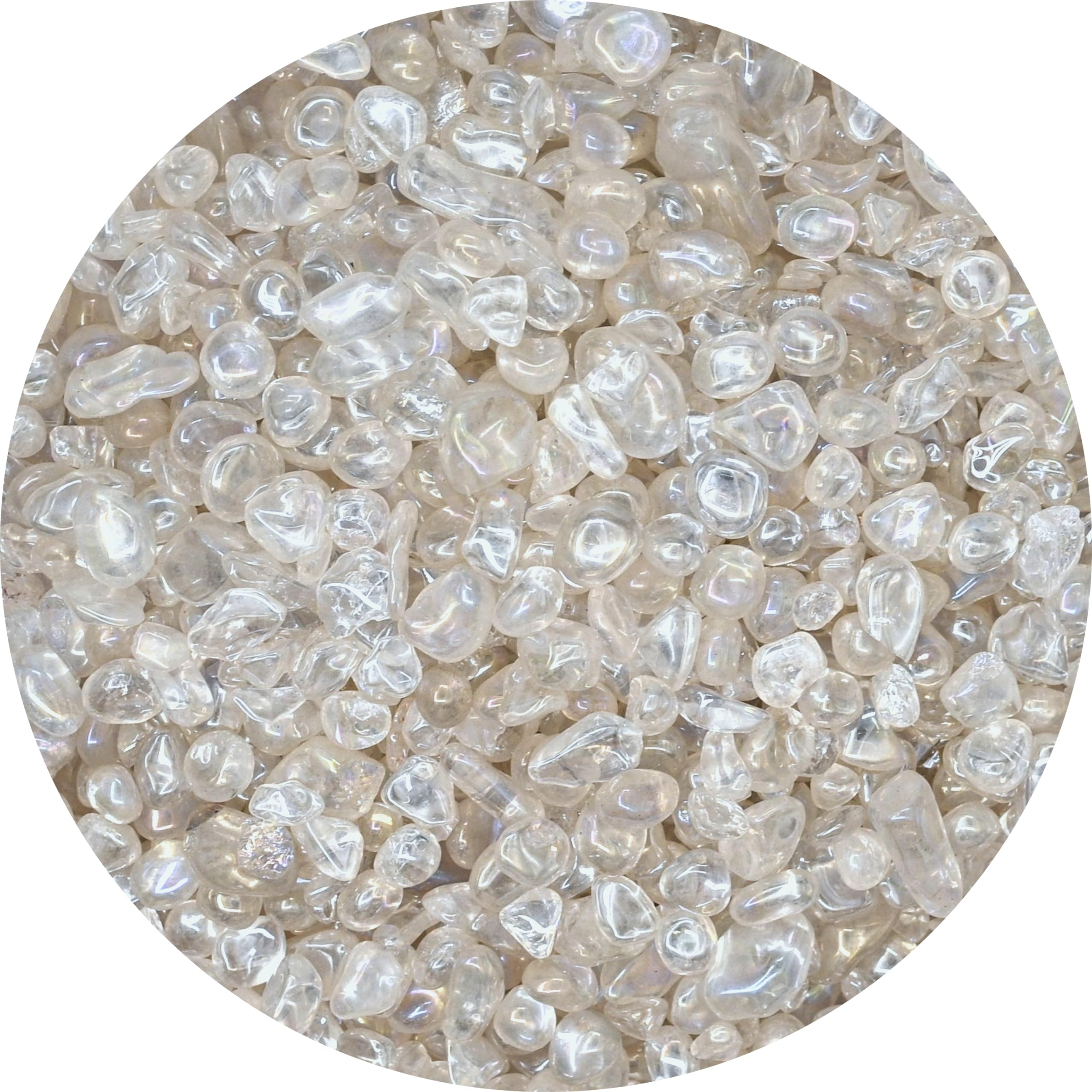 Amazing Gemstone Angel Aura Quartz chips for aquarium gravel and decorative accents.