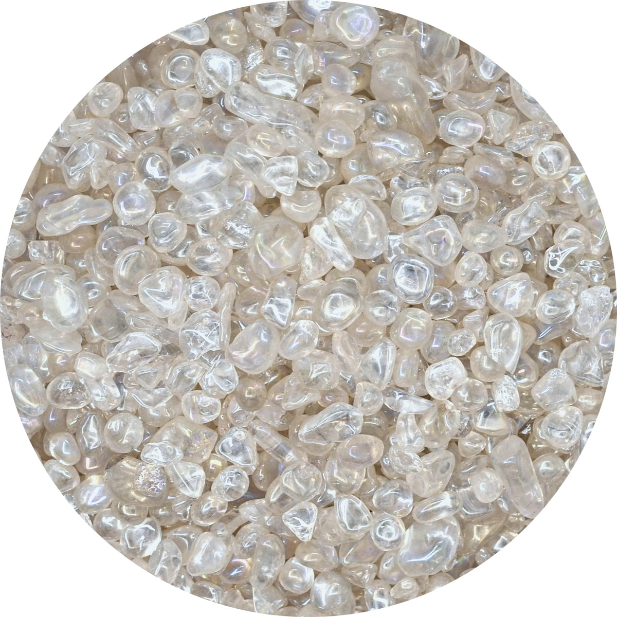 Amazing Gemstone Angel Aura Quartz chips for aquarium gravel and decorative accents.