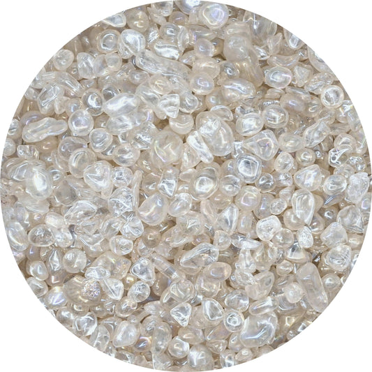 Amazing Gemstone Angel Aura Quartz chips for aquarium gravel and decorative accents.