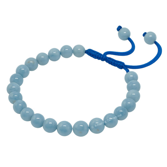 Amazing Gemstone aquamarine bracelet on wrist, unisex daily wear appeal.