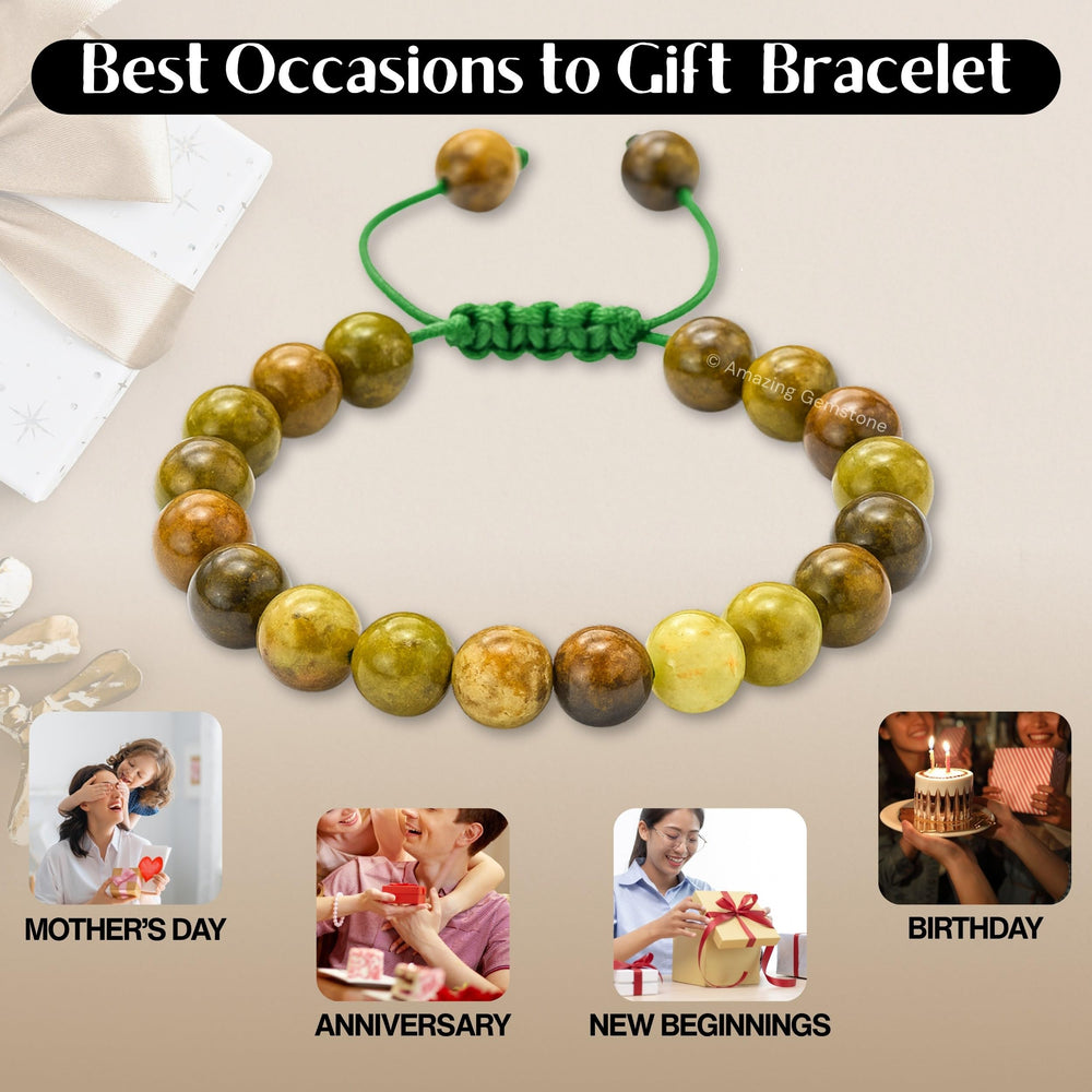 Amazing Gemstone Grossular Garnet Green Bracelet ships with authenticity certificate.